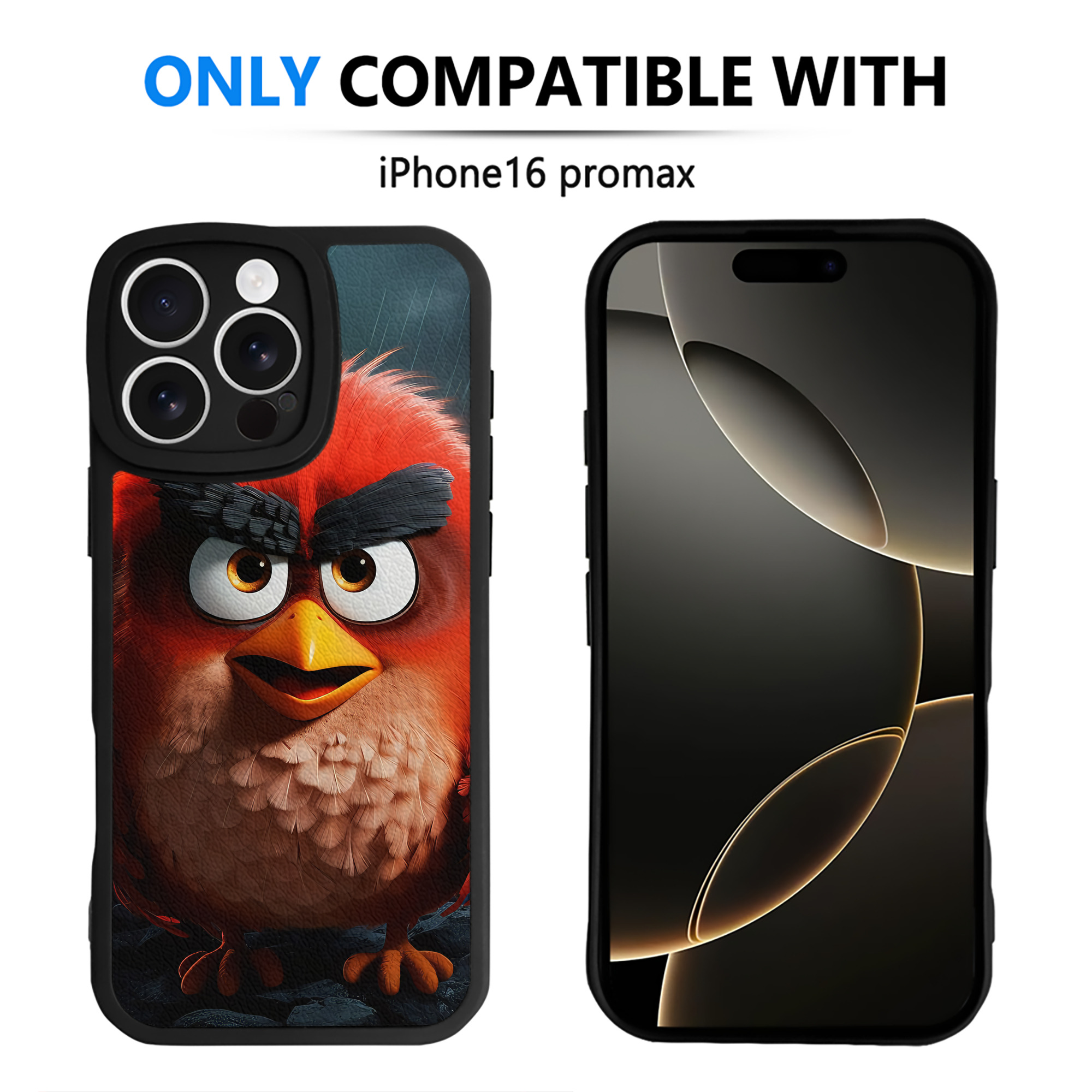 （画像用） Angry Birds アングリーバード 【iPhone 16シリーズ対応】シリコンスマホケース（レザー調） 材質：シリコン